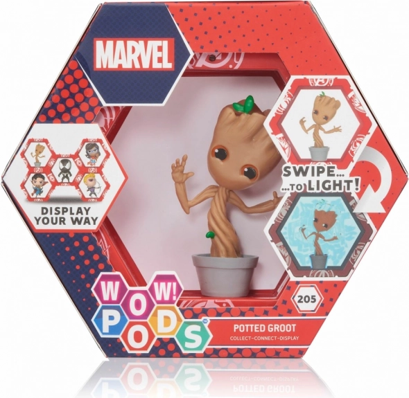 Wow Pod Marvel Groot gėlių vazonas su šviesos jutikliu