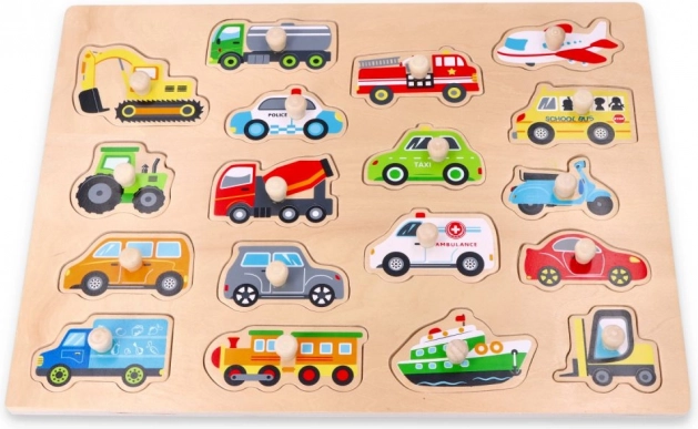 Didelis medinis įdėklas – transportas