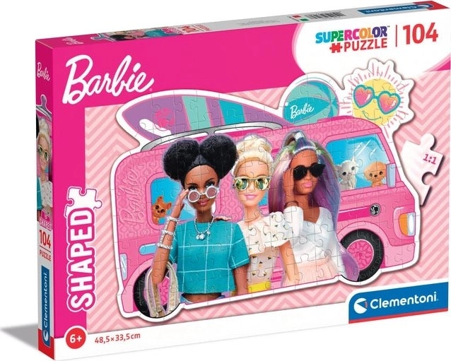 104 dalių dėlionė, formos Barbie