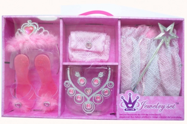 Vaikiškas princesės rinkinys su sijonėliu ir šlepetėlėmis