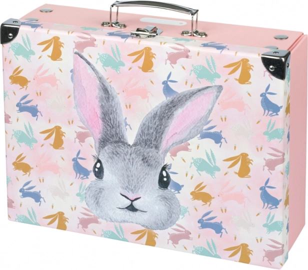 Sulankstomas mokyklinis lagaminėlis „Bunny“ su metalinėmis detalėmis