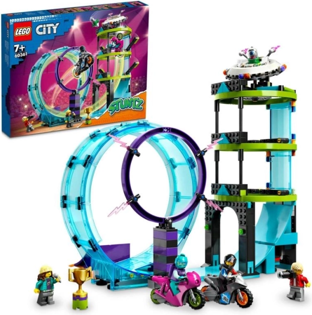 LEGO® City 60361 Pašėlusi kaskadininkų iššūkio trasa