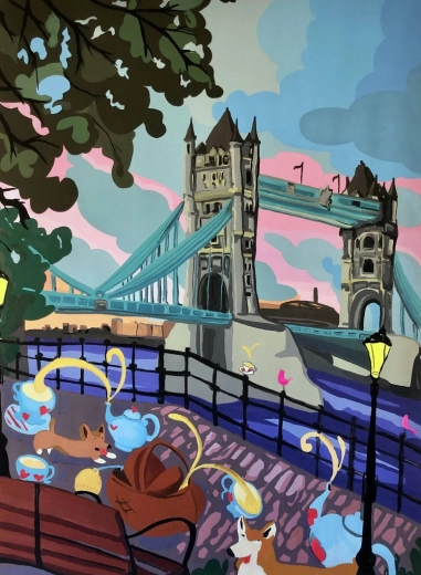 Deimantinė tapyba Tower Bridge 30 × 40 cm