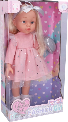 Lėlė su suknele ir šepečiu, 45 cm