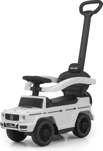 Milly Mally ride-on toy with push handle Mercedes G350d, white