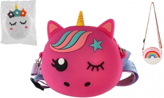 Vaikiška silikoninė piniginė su virvele – įvairios spalvos