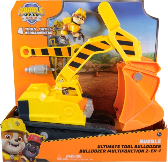PAW Patrol Rubble & Crew bulldozer with tools and figure