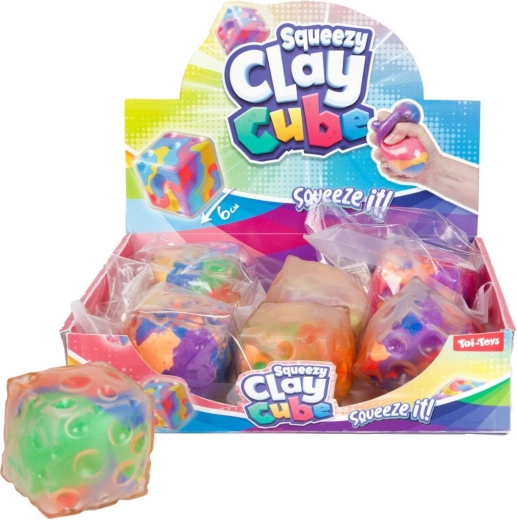 Transparent Colorful Stress-Relief Squeeze Cube 6 cm
