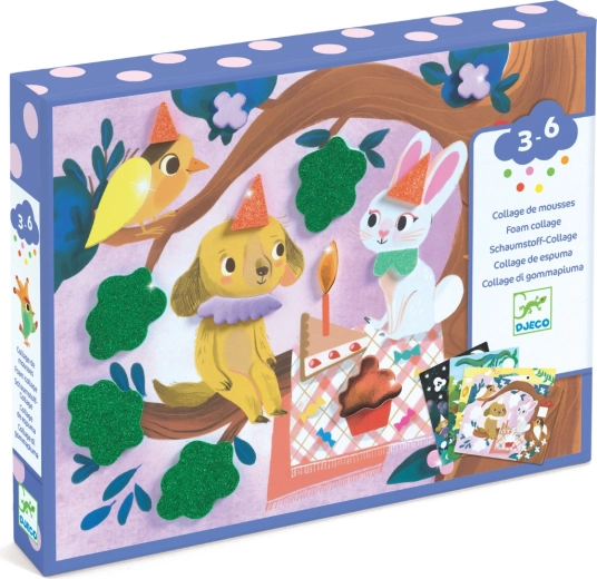 DJECO Foam Collage Sparkling Celebrations – Creative Set for Kids