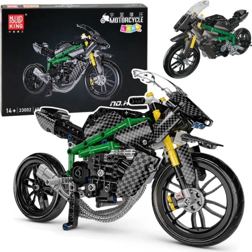 Racing sport motorcycle construction set, black – 656 pieces