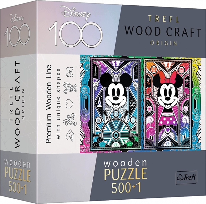 Wooden Puzzle Mickey Mouse & Minnie 501 Pieces