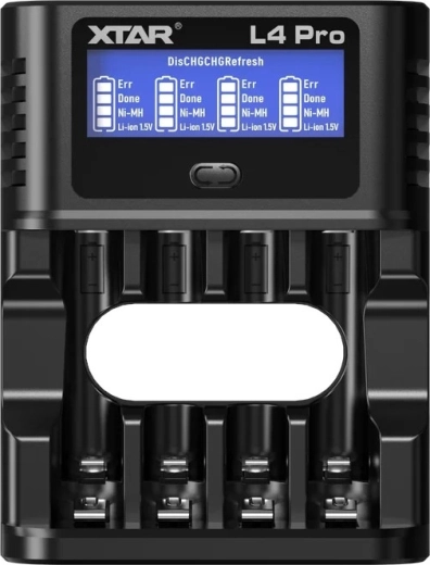 XTAR L4 Pro išmanusis Li-ion ir Ni-MH akumuliatorių įkroviklis