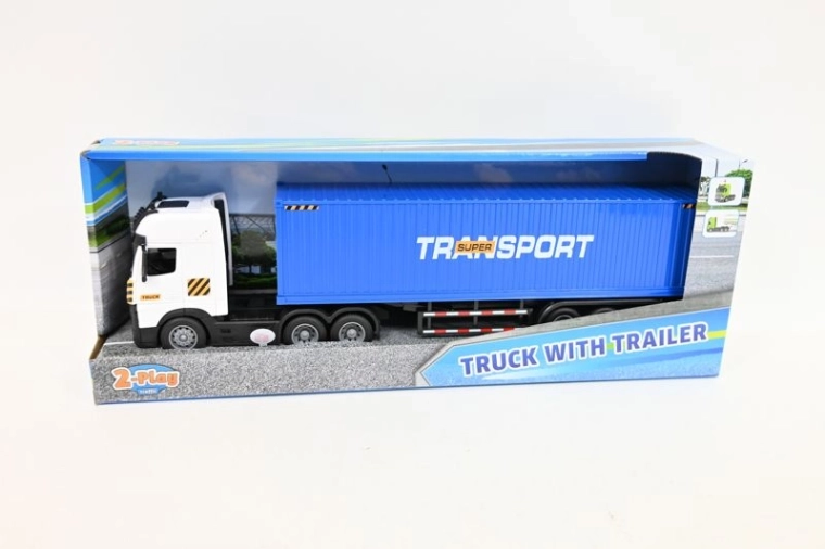 Truck with trailer and container 38 cm with lights and sounds