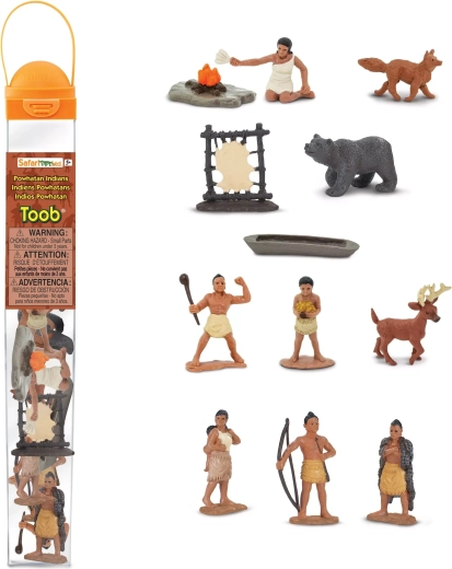 Safari Ltd. Toobs indėnai (Powhatan) – tūbelė su 12 figūrėlių