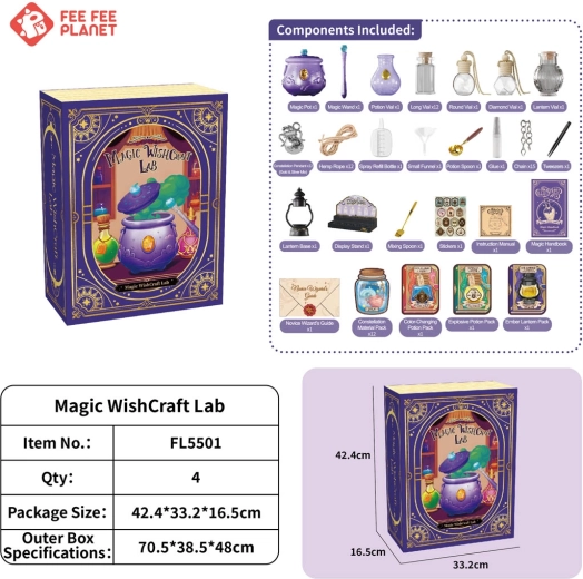 Mažojo alchemiko rinkinys su magišku katiliuku
