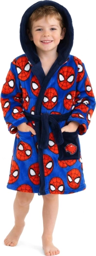 Vaikiškas chalatas su gobtuvu „Spider-Man“