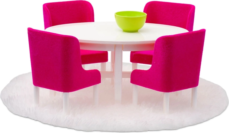 Valgomojo baldų rinkinys lėlių nameliui Lundby