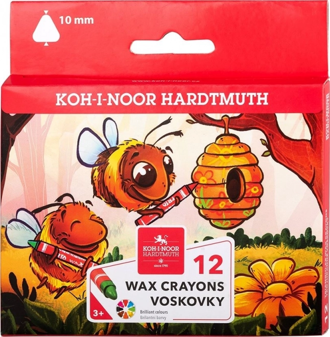 Trikampės vaškinės kreidelės 12 vnt. KOH-I-NOOR