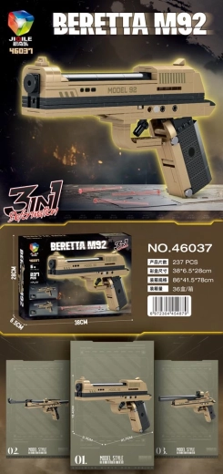 Construction set pistol 237 pieces