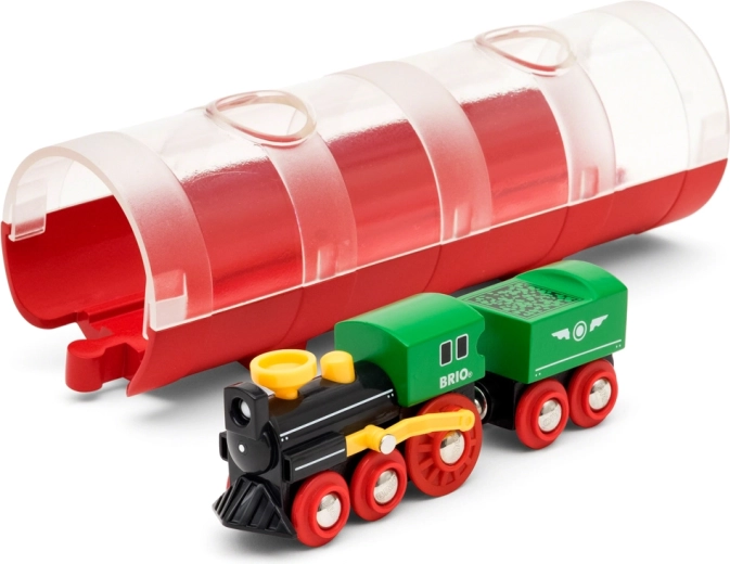 BRIO World tunelis ir garinis traukinukas
