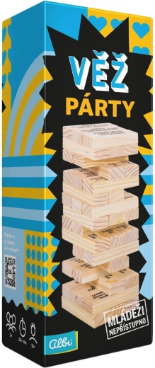 Albi Party Tower – wooden balancing game for adults