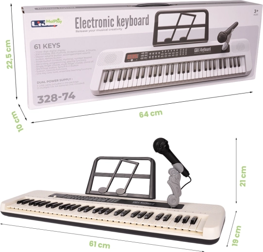 Elektroniniai vargonai su 61 klavišu
