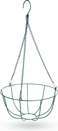 25 cm Green Hanging Metal Flower Pot Basket