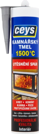 Karščiui atsparus krosnių hermetikas 310 ml juodas CEYS