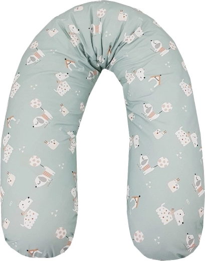 EKO žindymo pagalvė Dogs Mint 180 cm