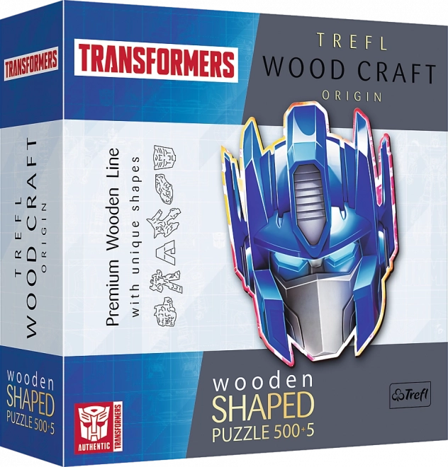 Wooden Double-Sided Puzzle TREFL Wood Craft Origin Transformers Optimus Prime, 505 pieces