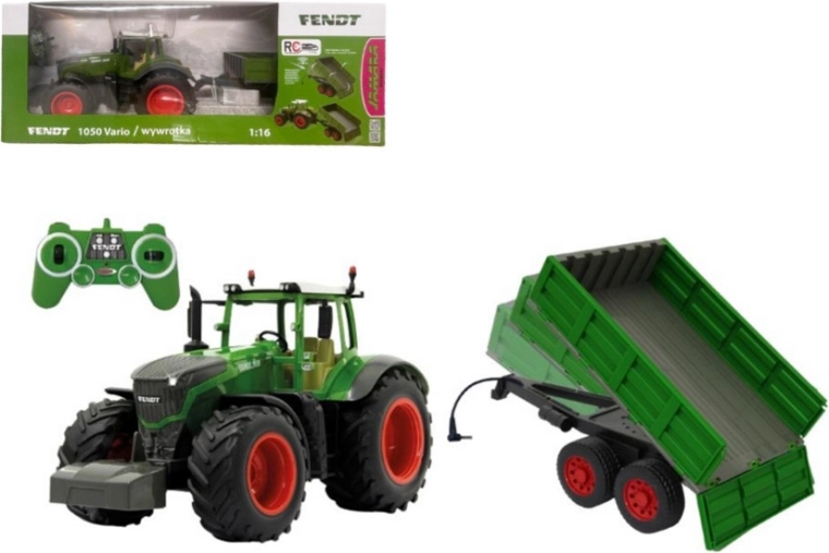 RC traktorius Fendt 1050 Vario 1:16 su priekaba Jamara