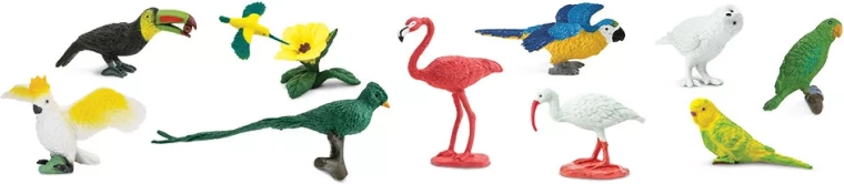 Safari Ltd exotic birds – bulk bag (48 pcs)
