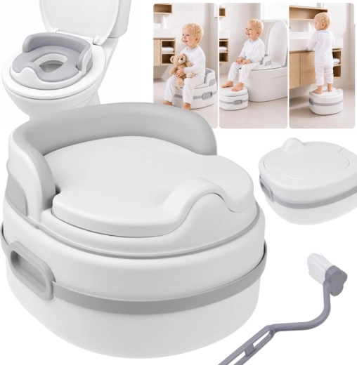 Children's potty 3 in 1 (potty, step stool and toilet seat reducer with footrest)