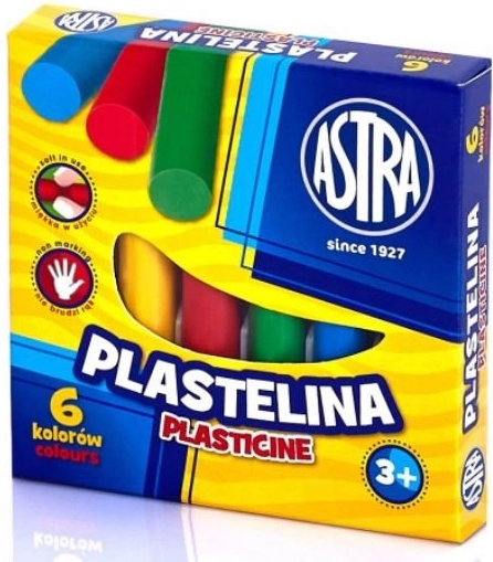 ASTRA plastilinas – 6 spalvų rinkinys