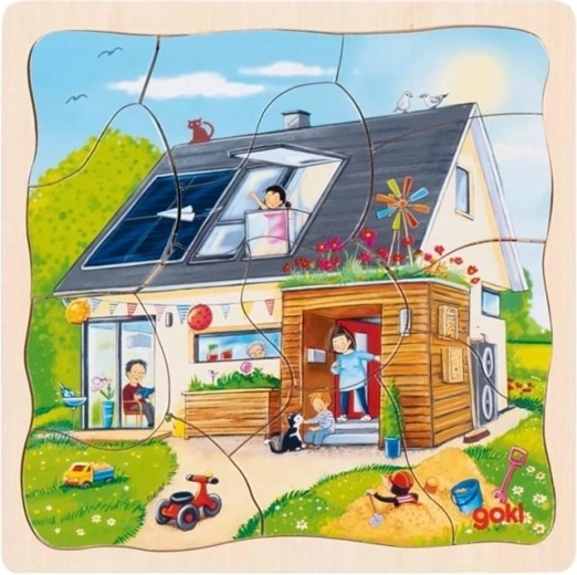 Layered Puzzle Building a House