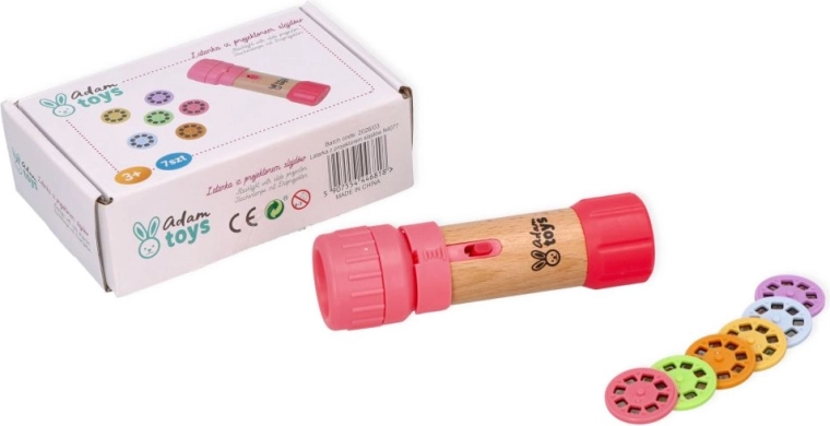 Adam Toys pink children's flashlight with projector