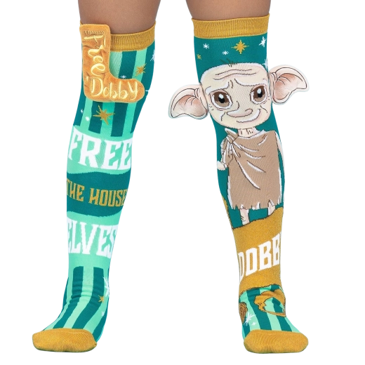Pašėlusios kojinės iki kelių Harry Potter Dobby