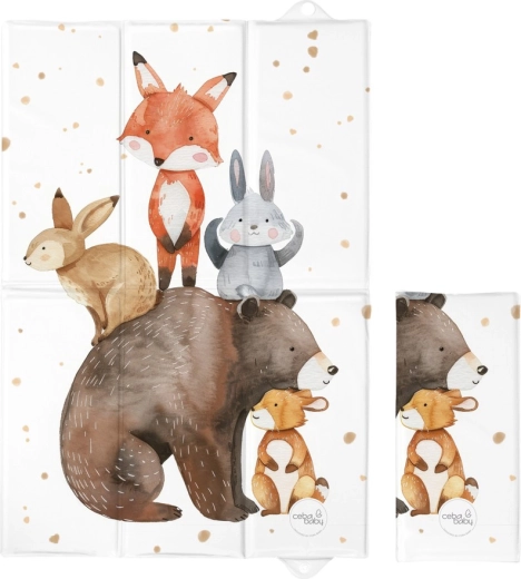 Ceba Baby kelioninis pervystymo kilimėlis Basic Forest Friends 60 × 40 cm