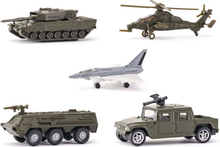 Siku Military – 5 vnt. karinių transporto priemonių rinkinys
