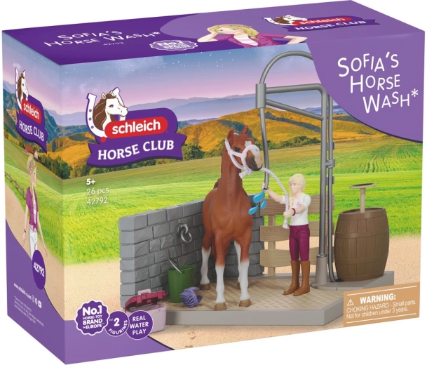 SCHLEICH Horse Club Sofijos žirgo plovimo boksas su veikiančiu dušu