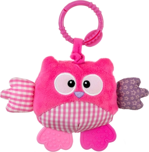 Hanging plush owl Milly Mally Cutie owl pink - 1 piece