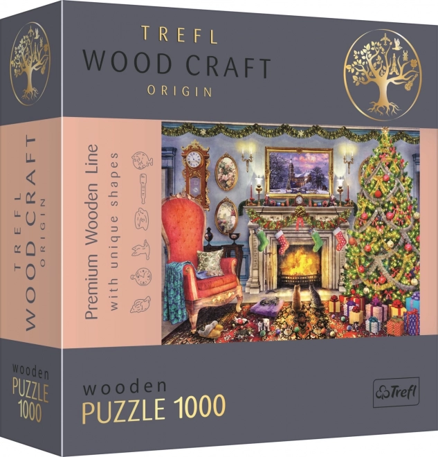 Wooden Double-Sided Puzzle TrefL By the Fireplace 1000 Pieces