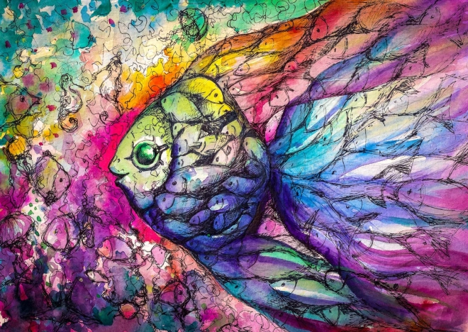 Fish-Themed Puzzle 1000 Pieces