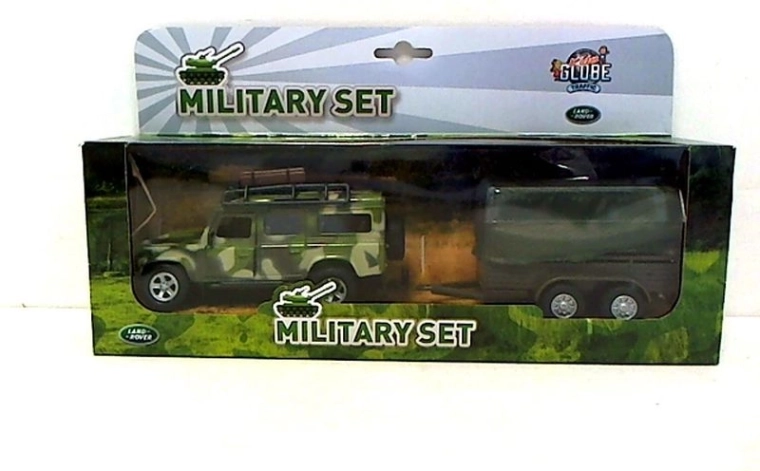 Military Land Rover with Trailer