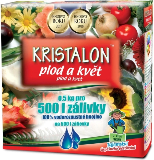 Kristalon vaisiams ir žiedams 0,5 kg – universalios kristalinės trąšos