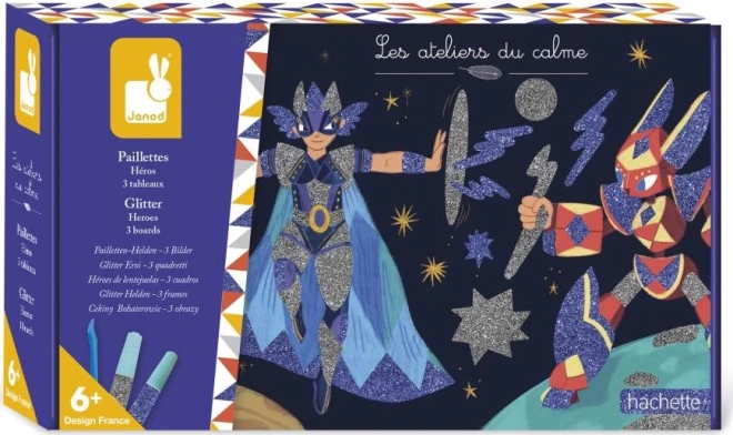 Janod Spalvotas smėlis su blizgučiais Herojai