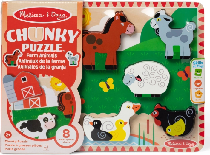 Wooden chunky farm puzzle MELISSA & DOUG
