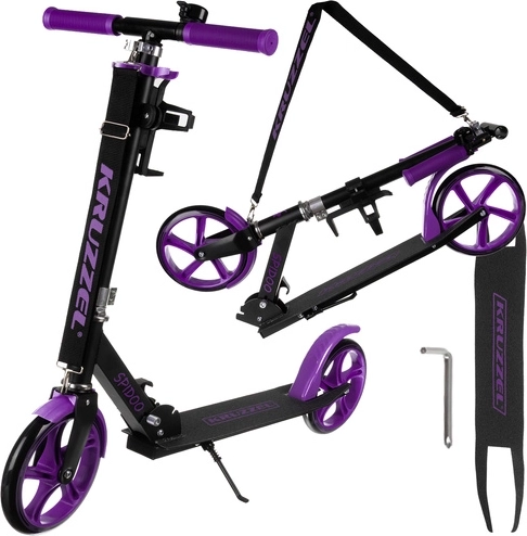 Foldable city scooter Spidoo KRUZZEL - 1 piece – Purple-black