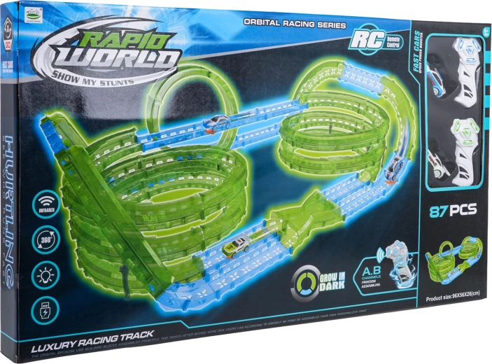 Glow-in-the-Dark Race Track, 83 Pieces