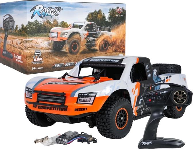 Off-road RC car RACE 12, 1:12 scale, white-orange